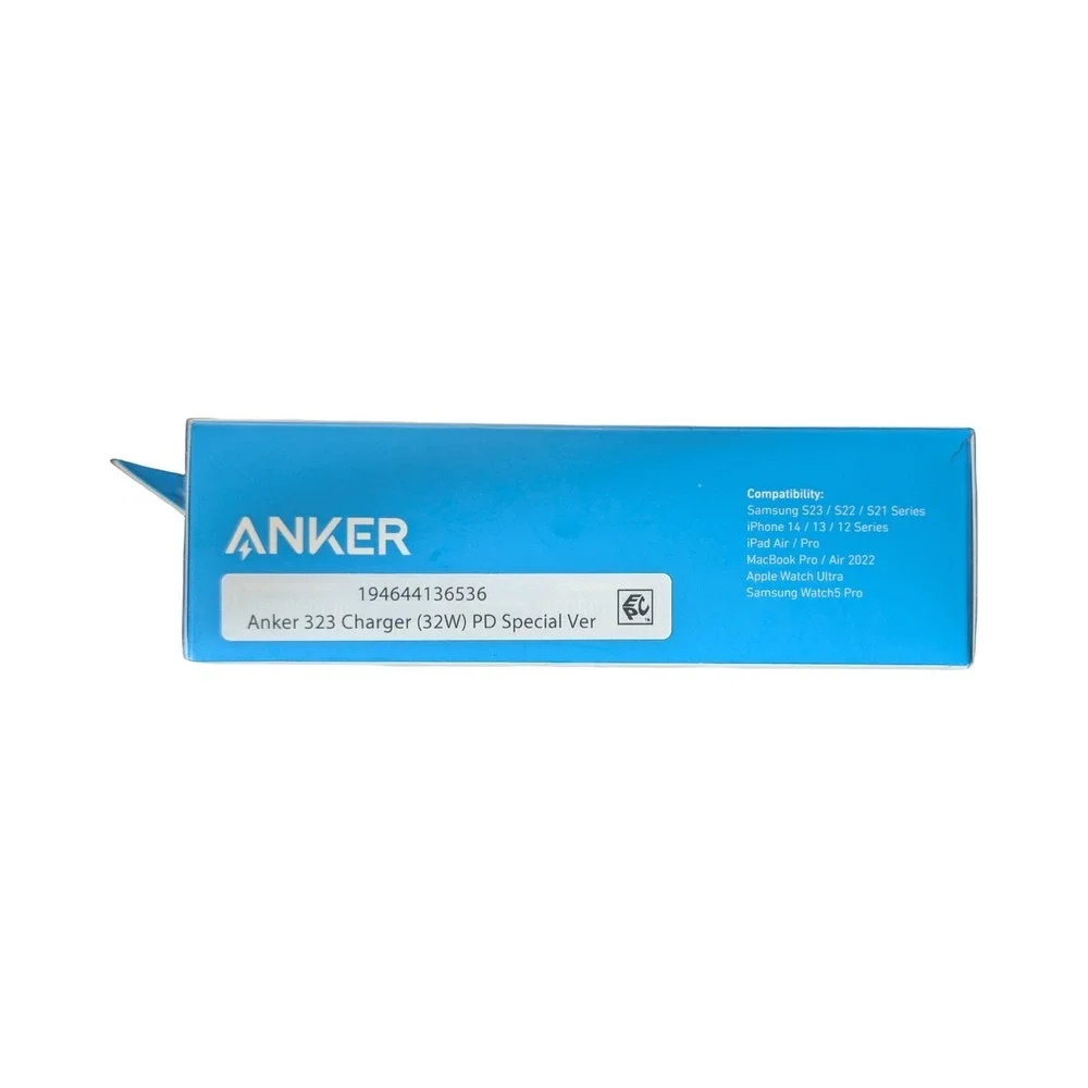 Pp5U Anker 32W 2-Port Wall Charger USB-C + USB-A Fast PD‎ Quick Charge White 323